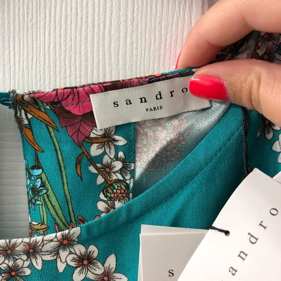 Sandro Paris ViVa turquoise top. Size 3 - Picture 5 of 7